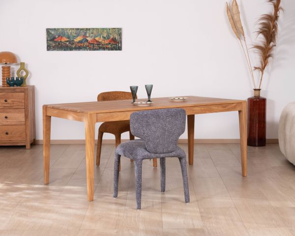 Tavolo da pranzo in legno riciclato dal design essenziale, 180 cm, "Mokal"