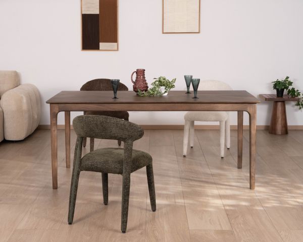 Tavolo da pranzo da 180 cm in legno di mango, dal design essenziale "Mokal"