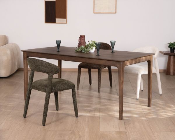 Tavolo da pranzo da 180 cm in legno di mango, dal design essenziale "Mokal"