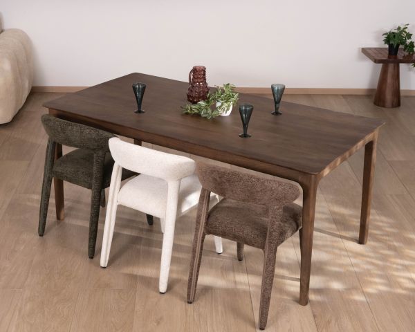 Tavolo da pranzo da 180 cm in legno di mango, dal design essenziale "Mokal"