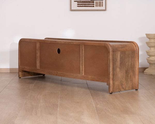 Mobile TV in stile neo-vintage in legno massello di mango "Spelano" 170 cm
