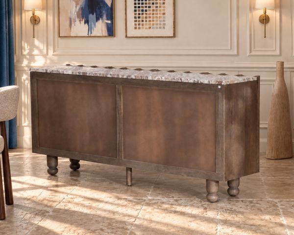 Credenza a 4 ante con piano in pietra "Manon"