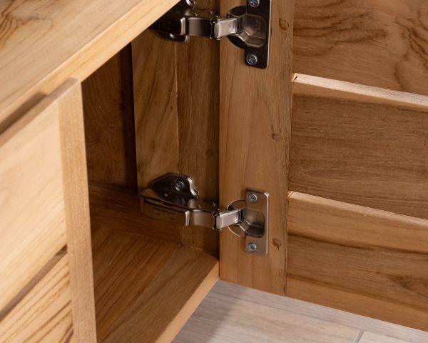 Mobile da 80 cm in teak di design japandi "Beau Matin