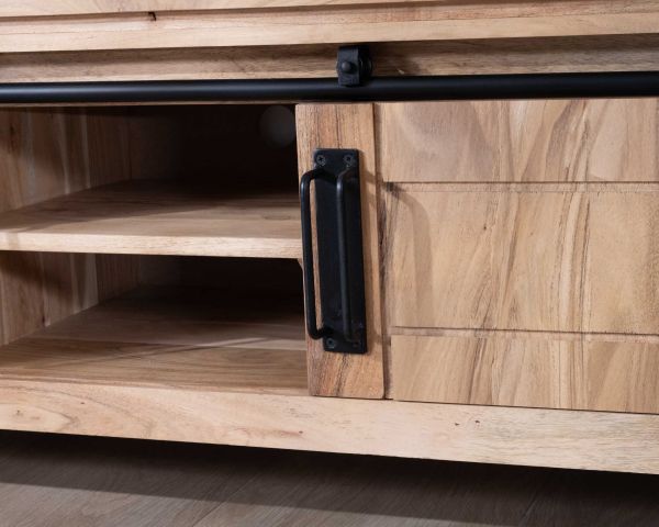 Porta TV "Montreal" a 2 ante in legno e metallo in stile industriale 160 cm