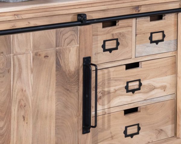 Mobile da bagno industriale "Montreal" in metallo e legno 165 cm