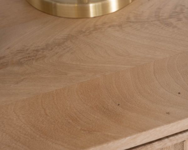 Credenza a 3 ante "Lanora" in legno massiccio di mango con frontali scanalati Stile contemporaneo Japandi