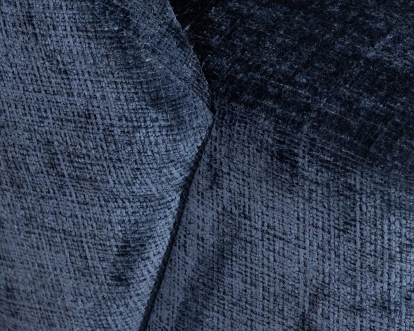 Poltrona d'accento elegante "Marylin" in tessuto blu notte con meccanismo girevole a 360°