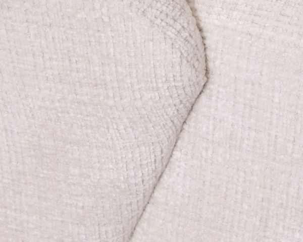 Poltrona girevole a 360° "Marylin" in elegante tessuto bianco