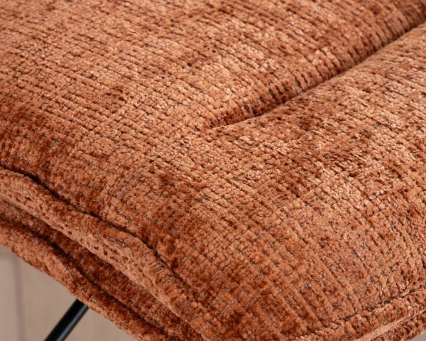 Set di 2 sedie da bar imbottite e regolabili in altezza "Topley" in terracotta