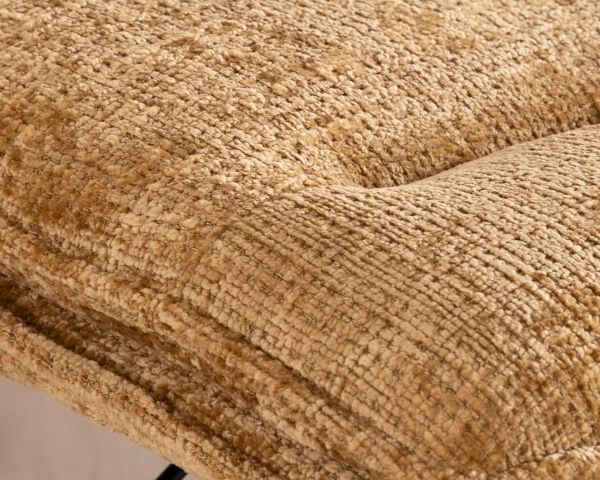 Set di 2 seggioloni "Topley" in tessuto senape, seduta regolabile in altezza