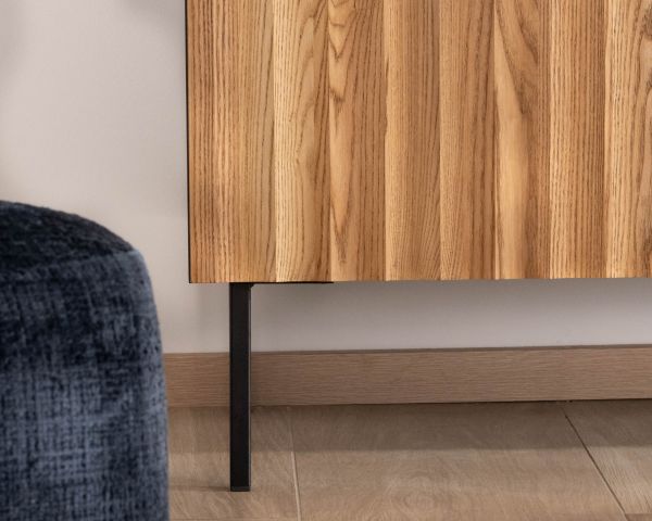 Credenza in stile newtro "Sydney" in frassino massiccio con contenitori e cassetti