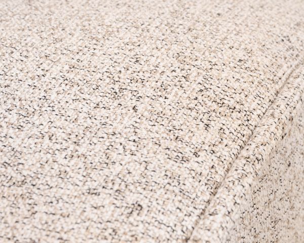 Poltrona lounge design "Syltan" in tessuto intrecciato bianco sporco