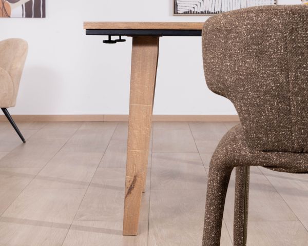 Tavolo da pranzo allungabile in mango massiccio "Santo", da 200 a 280 cm, stile puro