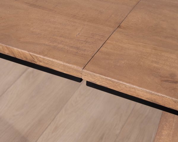 Tavolo da pranzo allungabile in mango massiccio "Santo", da 200 a 280 cm, stile puro