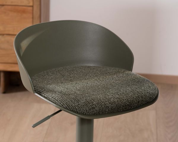 Sgabello da bar regolabile in altezza "Oja" in verde salvia - design elegante e contemporaneo
