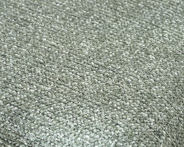 Set di 4 sedie da pranzo contemporanee "Otto" in tessuto verde salvia screziato con rivestimento tessile integrale