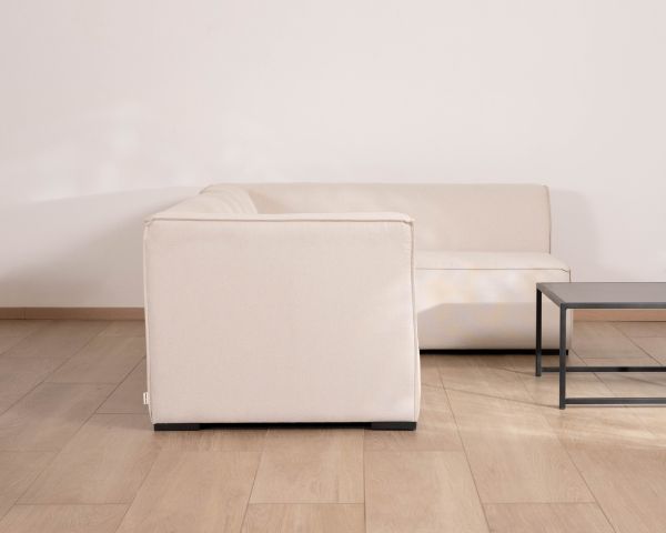 Divano da esterno a 2 moduli "Sunset Bay", tessuto speciale per esterni crema