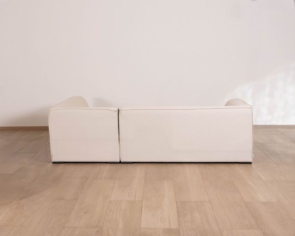 Divano da esterno a 2 moduli "Sunset Bay", tessuto speciale per esterni crema