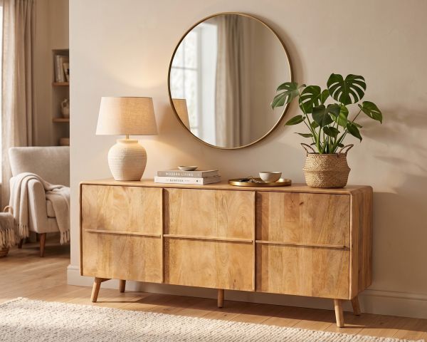 Credenza "Becky" con gambe a compasso