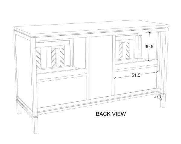 Mobiletto in teak "Napu" 140 cm
