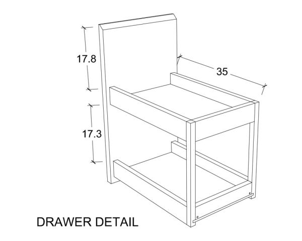 Mobiletto in teak "Napu" 140 cm