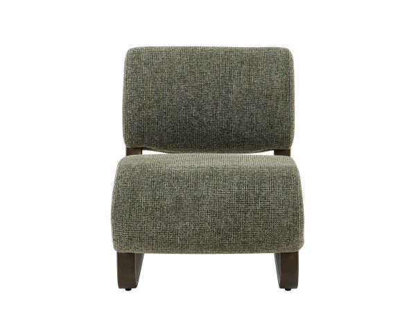 Poltrona dal design retrò "Luno" con struttura in metallo color bronzo