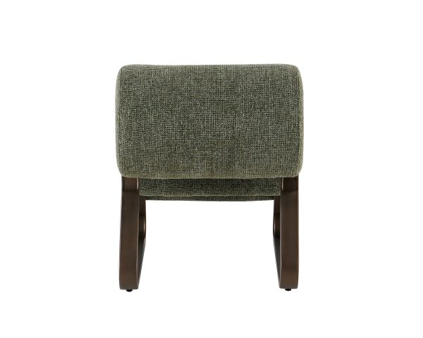Poltrona dal design retrò "Luno" con struttura in metallo color bronzo