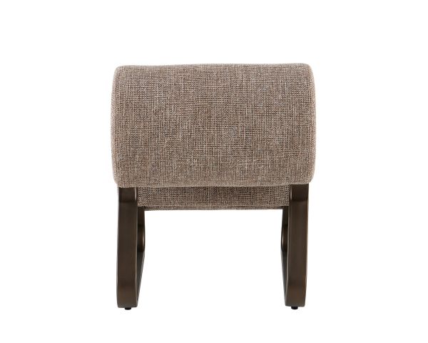 Poltrona dal design retrò "Luno" con struttura in metallo color bronzo
