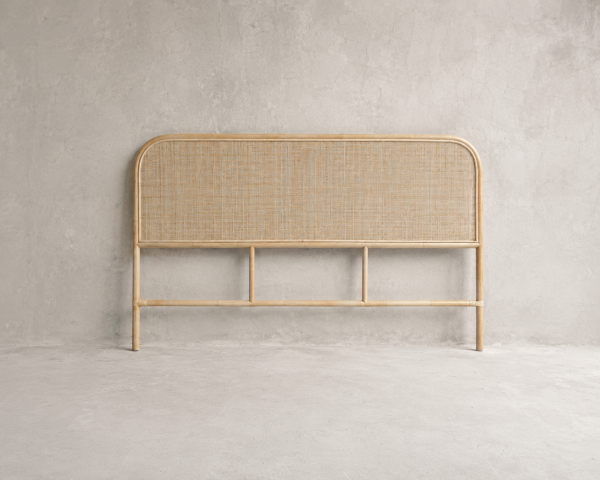 Testata "Solira" 140 cm in rattan, stile naturale e raffinato