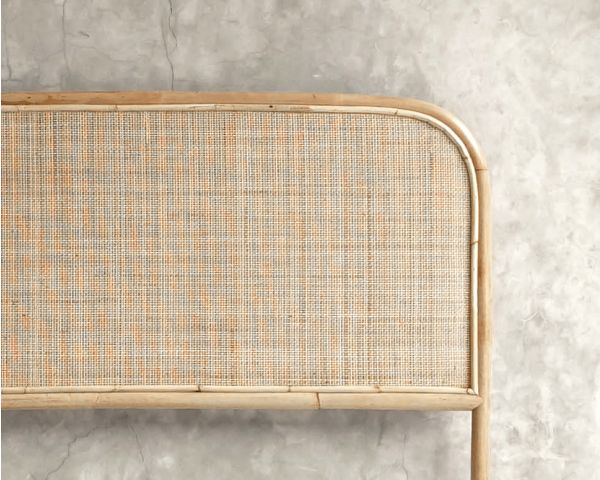 Testata "Solira" 140 cm in rattan, stile naturale e raffinato
