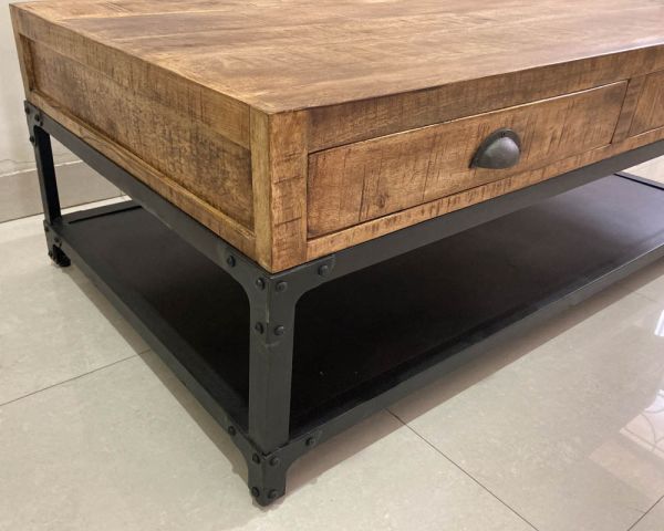 Tavolino a 4 cassetti "Emil" in mango massiccio