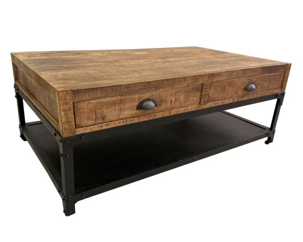 Tavolino a 4 cassetti "Emil" in mango massiccio