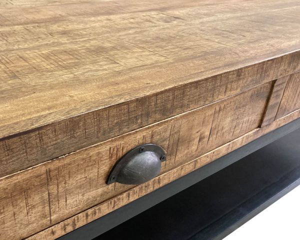 Tavolino a 4 cassetti "Emil" in mango massiccio