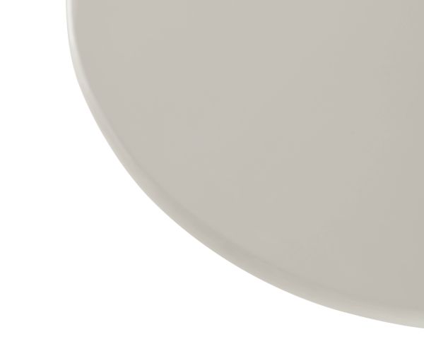 Tavolino rotondo da 80 cm beige "Nalya" con base scultorea